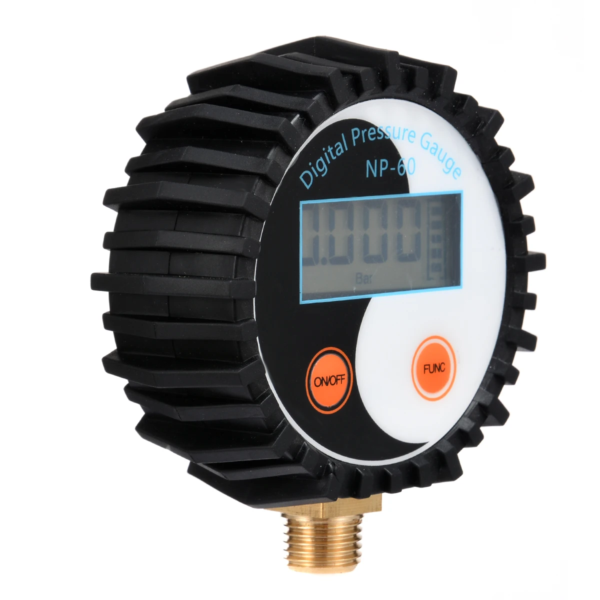 

1pc NP-60 G1/4 Digital Pressure Gauge Battery-Powered Gas Tester Tool 0-200PSI with Vibration Resistance