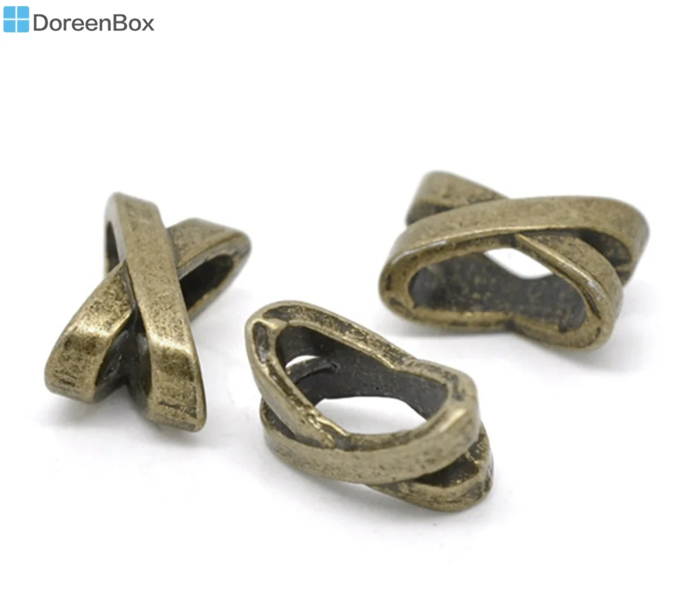 Doreen مربع الساخنة 100 برونزية لهجة الخرز/المعلقات 10x7 ملليمتر (B13445)