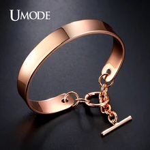 UMODE Cuff Bracelet For Women Jewelry Brand Fashion Hot Rose Gold Color Pulseira Bracelets Bangles Christmas