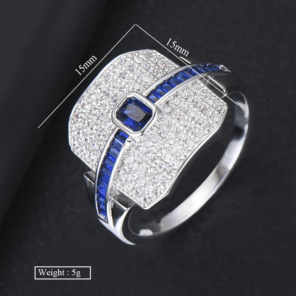 SISCATHY подвески AAA кубический цирконий великолепные кольца на пальцы для женщин Роскошные широкие для невесты, для свадьбы, помолвки кольца ювелирные изделия 13 цветов
