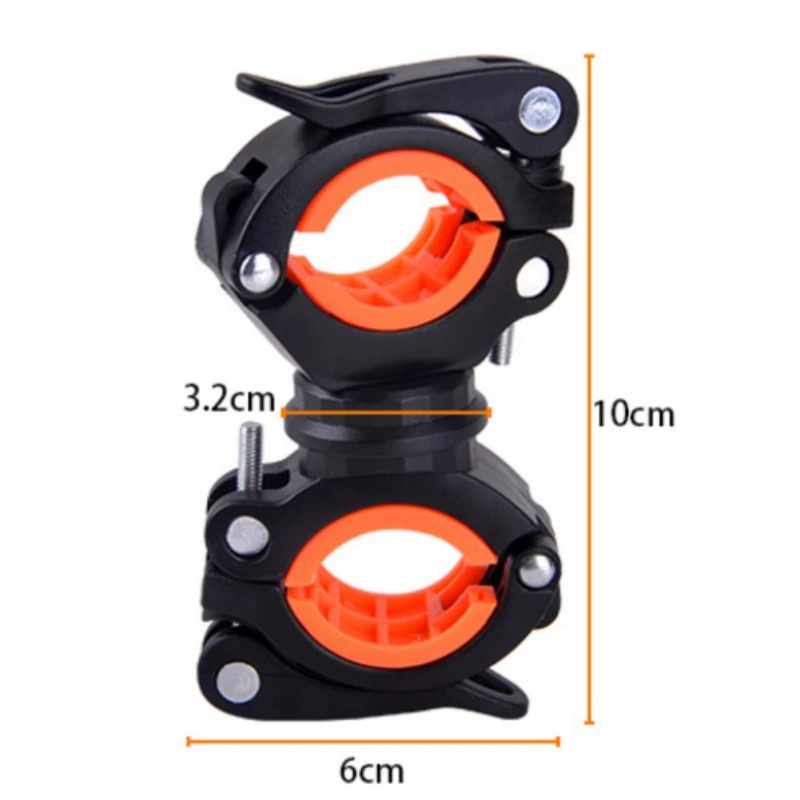 Универсальный велосипедный фонарь с зажимом, держатель для руля велосипеда, держатель, крепление на 360 градусов, держатель для велосипедной лампы, аксессуары