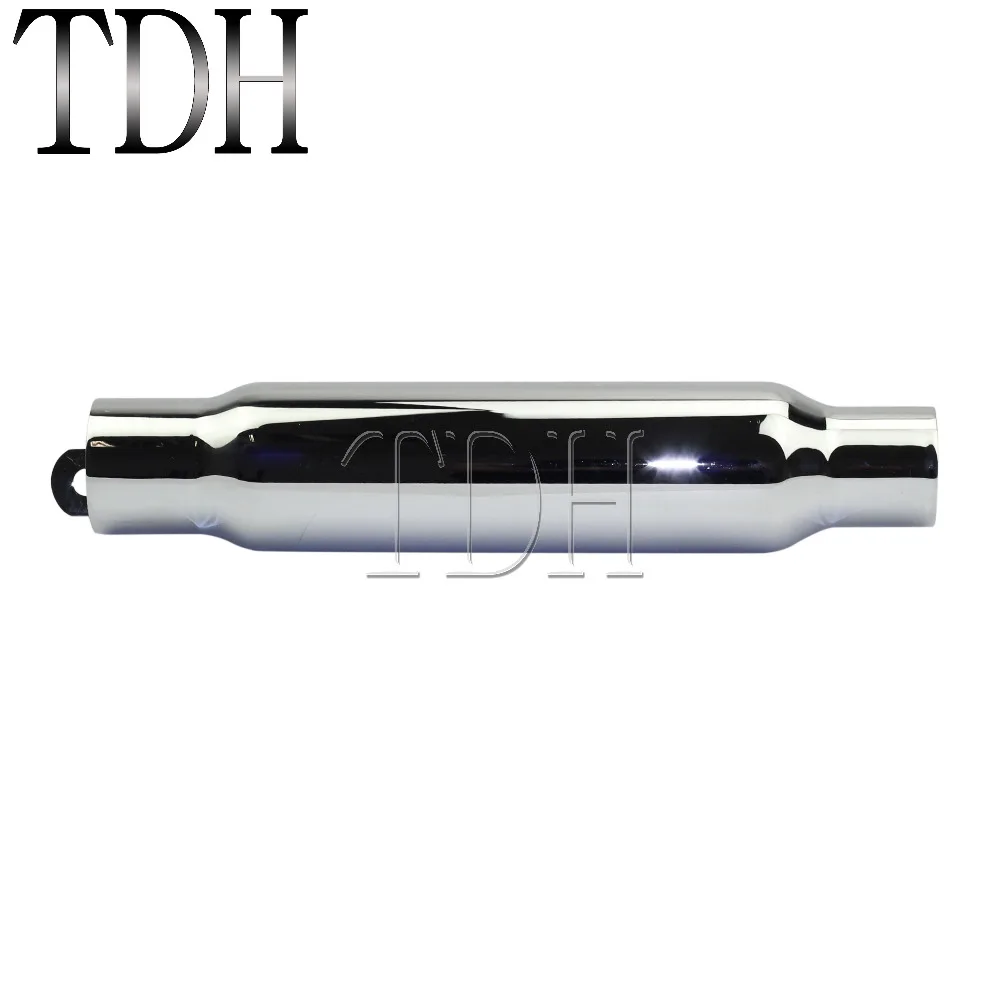 

Chrome Motorcycle Slash Cut Exhaust Muffler Pipe For 1-1/2" 1-3/4" Chopper Cafe Racer Silencer Short Type