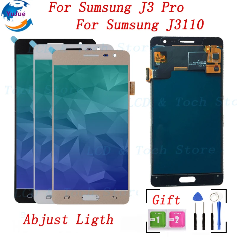 

LCD is J3P J3110 J3 pro Screen Aseembly For Samsung Galaxy J3P J3110 J3 pro LCD Display Touch Screen Digitizer receplament part