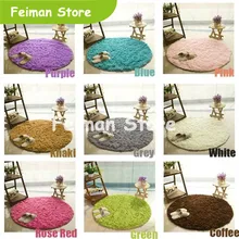 Пушистые круглые ковры для гостиной Декор из искусственного меха ковер для детской комнаты длинные плюшевые ковры для спальни мохнатый ковер современный коврик