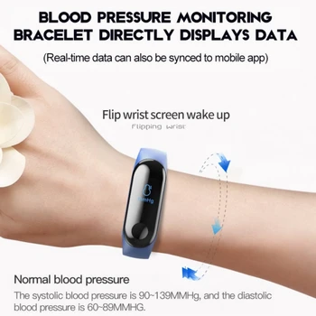 

M3 Color IPS Screen Smart Sport Fitness Bracelet IP68 Waterproof Blood Pressure Oxygen Activity Tracker For Men Women watches