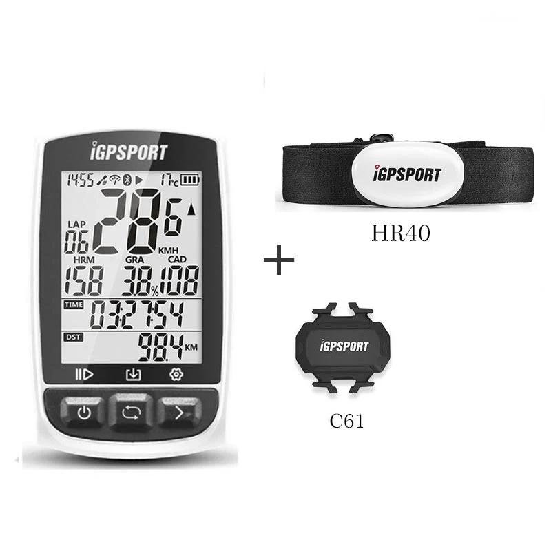 Фиолетовый I gps порт IGS50E gps велосипедный компьютер беспроводной IPX7 водонепроницаемый велосипедный Цифровой Секундомер Велосипедный Спидометр ANT+ Bluetooth 4,0 - Цвет: Фиолетовый