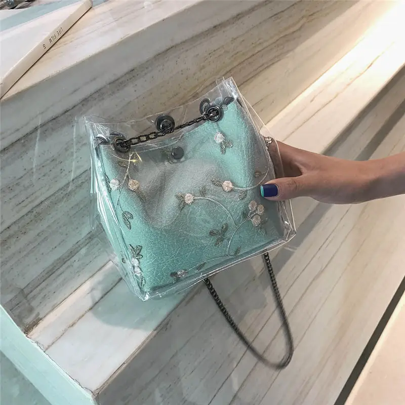 Transparent Bucket Shoulder Bag Crossbody Bag for Women 2019 Messenger Bags women's bag bolsa feminina sac a main 30AP0308