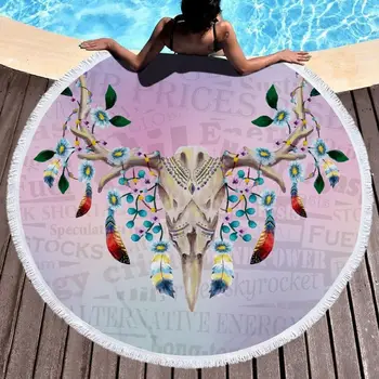 

Tapestry Mandala Beach Throw Towel Round Yoga Mat Picnic Blanket Summer Swimming Towels