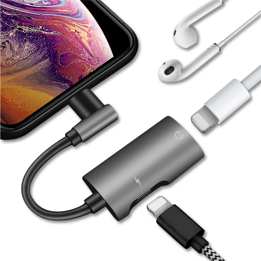 2 в 1 аудио сплиттер под наушники адаптер для Iphone X XR XS Max 8 7 Plus музыкальный