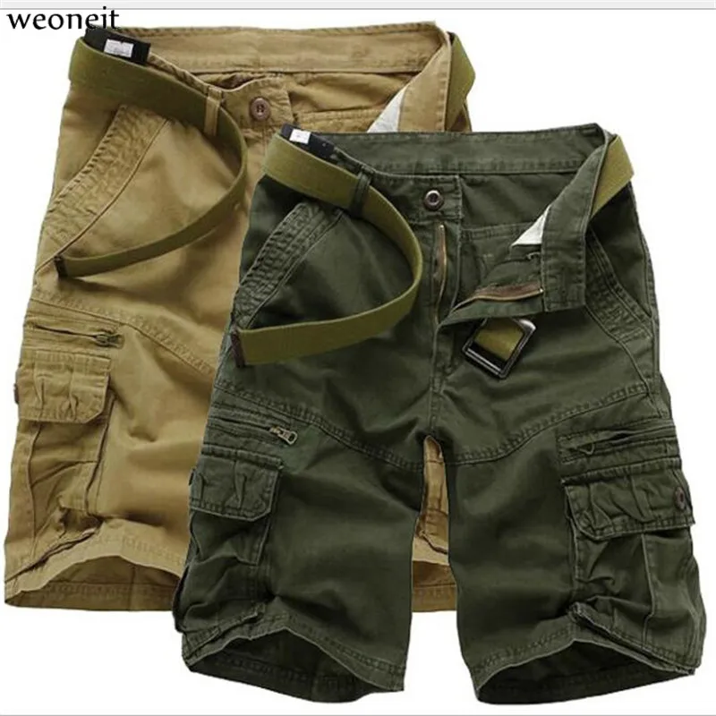 Weoneit карго шорты мужские летние повседневные карманные шорты Masculino мужские Джоггеры в целом военные короткие брюки размер 29-40 тренировочные брюки