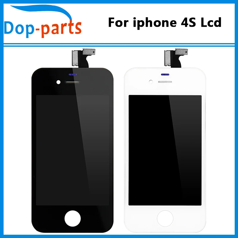 5 шт. DHL доставка ЖК дисплей для iPhone 4S Дисплей Сенсорный экран дигитайзер сборки