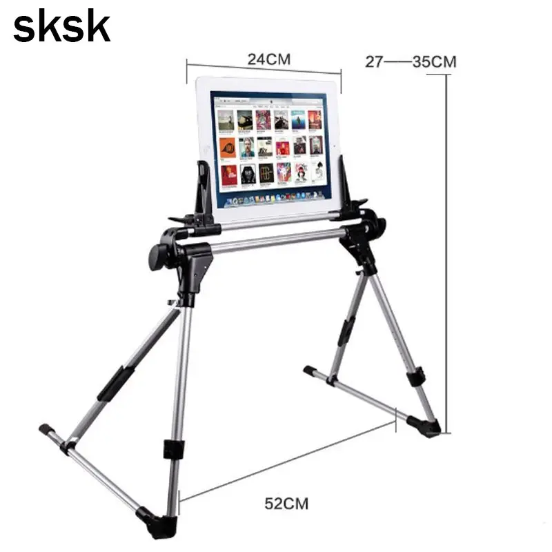 Adjustable Metal Tablet Mount Alloy Holder Floor Desktop Stand Lazy Bed