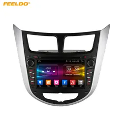 FEELDO 7 "Android 6,0 (64bit) DDR3 2 г/16 г/4G четырехъядерный LTE автомобильный DVD gps радио головное устройство для hyundai Verna/Accent/Solaris/i25