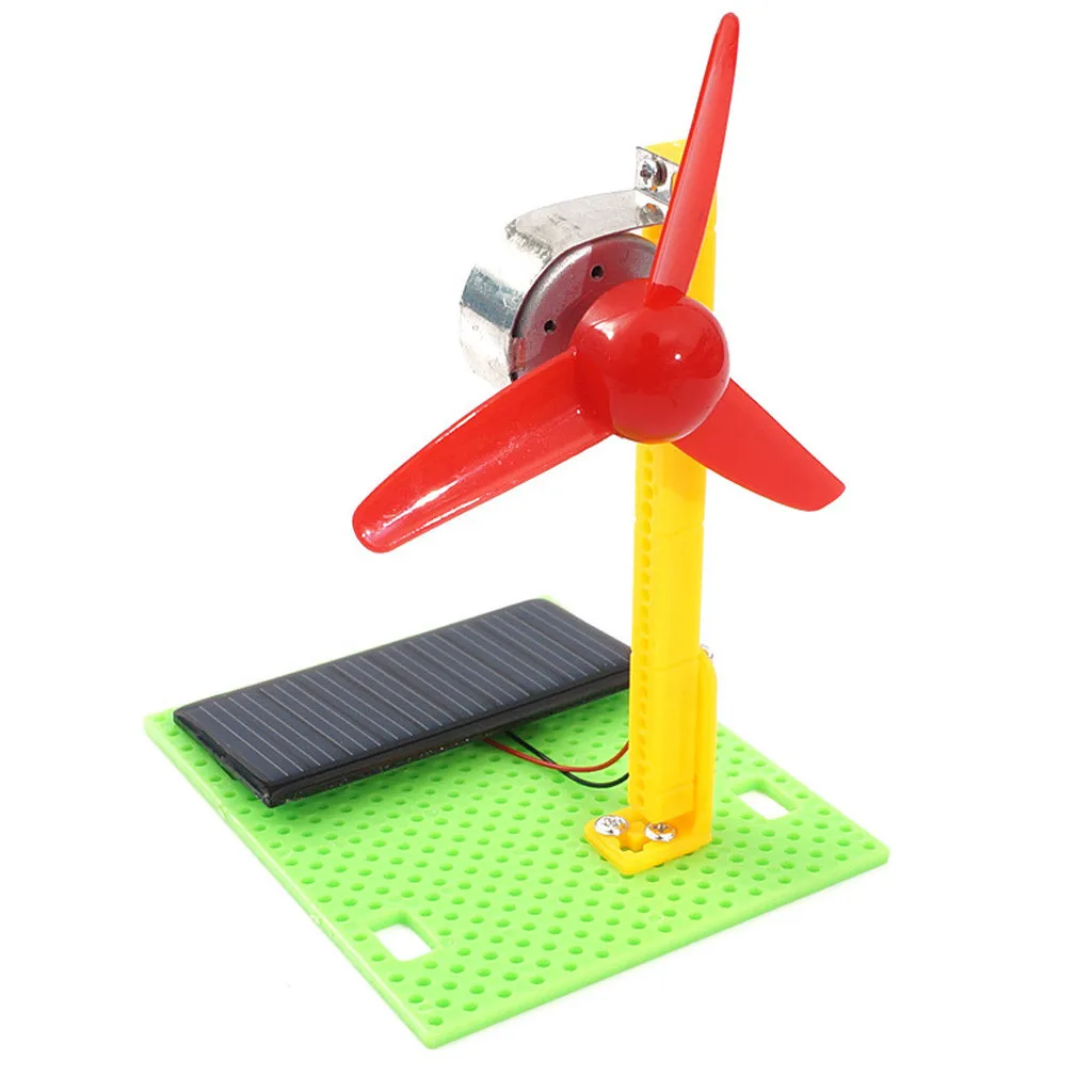 

Solar Fan Model DIY Wooden Solar Fan Model Building Assembly Kids Educational Toys Early Science Education A521