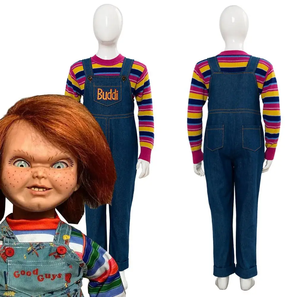 

Child's Play Cosplay Charles Lee Ray Costume Chucky Andy Barclay Film Buddi Doll Full Set Lakeshore Strangler Halloween For Kids