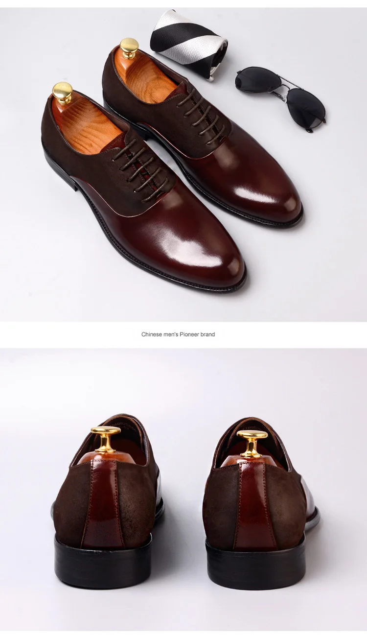 Итальянские Модные Мужские модельные туфли из натуральной кожи высокого качества; офисные туфли на шнуровке из коровьей кожи; цвет черный, бордовый; мужские туфли-оксфорды
