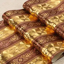 Итальянские Обои Современный Золото Вертикальные Полосы Обои Обои Золотая Фольга Мозаика 3d Тиснением Красивые Пейзажи-Обои