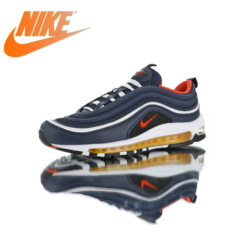 Оригинальная продукция Nike Air Max 97 "Midnight Navy" для мужчин кроссовки спортивная обувь дышащий для занятий спортом на улице спортивная для