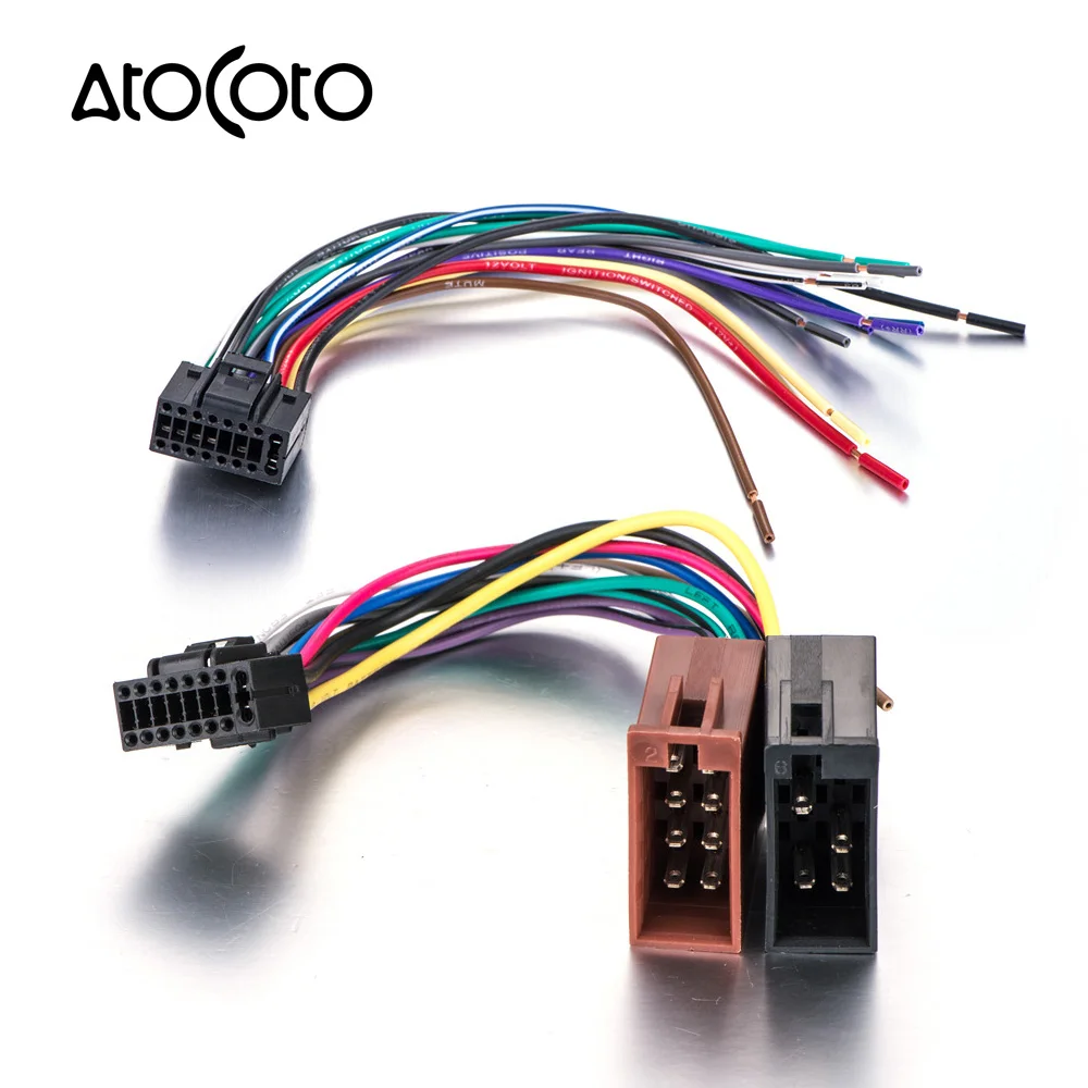 Audio estéreo radio coche kenwood dnx Ddx 22 pines arnés de cableado Telar conector ISO