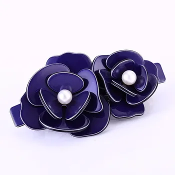 

Buena 3D New Fashion Flower Hair Clip Elegant Pearl Acrylic Hair Barrette Hair Accessories Perfect Gift For Women