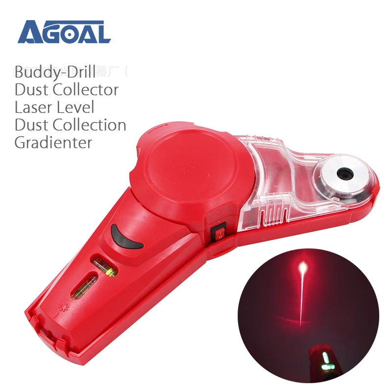 

Buddy Drill Dust Collector with Laser Level-Cool DIY & Picture Hanging Tool Kit with Dust Collection System gradienter