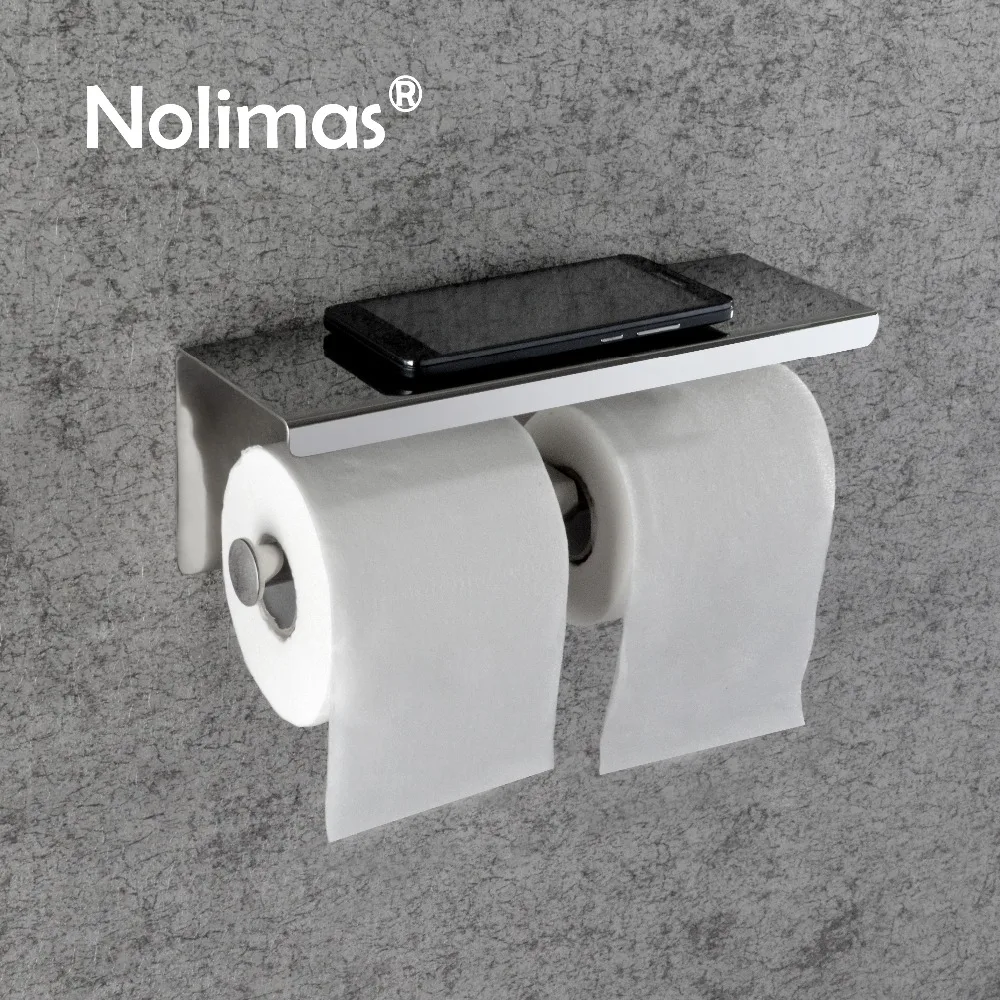 Toilet Paper Holder Stainless Steel Wall Mounted Double Toilet Paper ... Toilet Paper Holder Stainless Steel Wall Mounted Double Toilet Paper ...