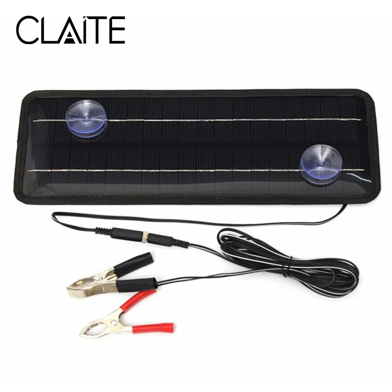 

CLAITE 12V 4.5W Car Solar Panels Solar Charger Rechargeable Portable Battery Charger Durabe For Car Automobile Motorcycle
