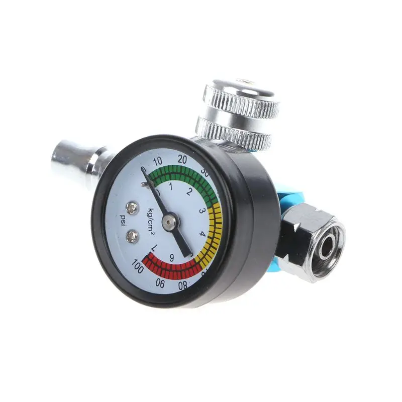 

1/4" BSP HVLP Spray Gun Pressure Gauge Air Regulator Valve Diaphragm Control free ship