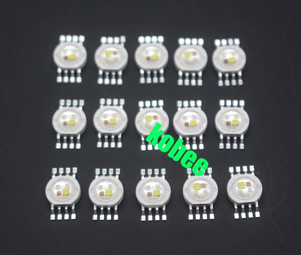 

20PCS RGBW (RGB+W) 4*3W 12W LED Lamp Emitter Diodes For Stage Lighting High Power LED 45mil Epistar LED Chip
