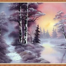 «Сделай сам» незавершенный картина из стразов ручной работы наборы для ремесла/заснеженных деревьев