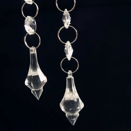 

30PCS Diamond Acrylic Hanging Crystals Chandelier prism drop octagon beaded garland fringe vase wedding table tree chandelier