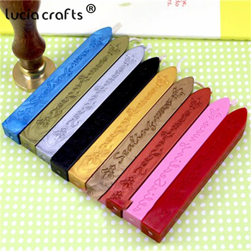 

SALE! Lucia crafts 9*1.1*1.1cm Colorful Sealing Wax Stick Stamp Wax For Documents Sealing 1piece/lot I1108