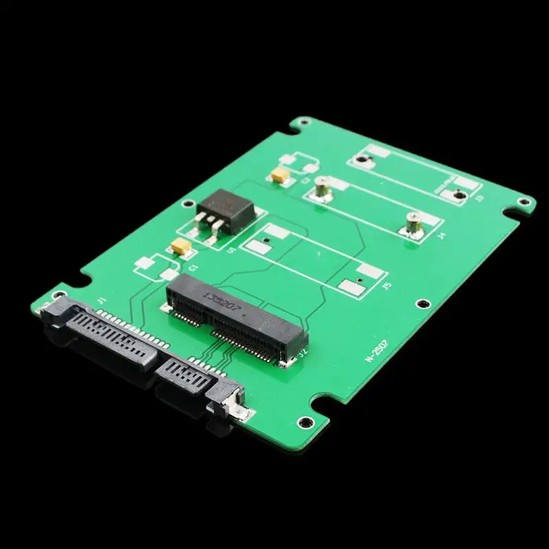 Зеленый mSATA SATA 22Pin SSD конвертер адаптер карта с 2 5 дюймовый пластиковый чехол