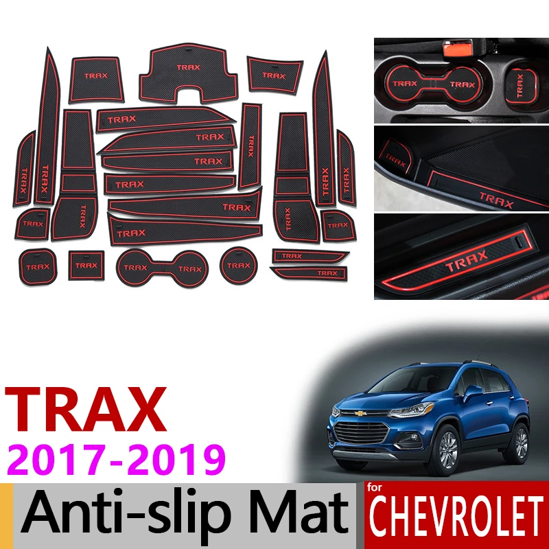 Противоскользящими резиновыми затворный слот подстаканники для Chevrolet Tracker Trax Holden аксессуары автомобиль наклейки MY17 MY18 MY19