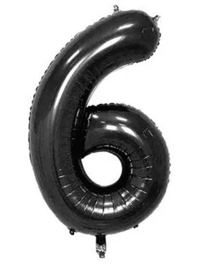 40-дюймовый светодиод красный номер Фольга воздушные шары День рождения украшения дети цифры воздушный шар с гелием Свадебный декор черный рис воздушный шар Globos - Цвет: Black 6