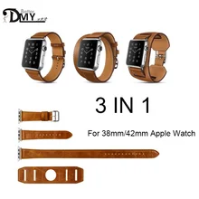 4 color Cuff Single Double Tour wraps for apple watch band extra long high quality genuine