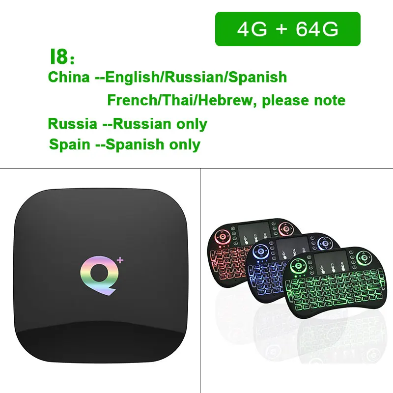 Горячая Q plus Android tv box 8,1 9. 0 OS USB3.0 wifi 4G32G 64G H6 четырехъядерный Cortex-A53 HD mi 2,0 6K VS X96 mi ni mi BOX - Цвет: 4G64G add I8