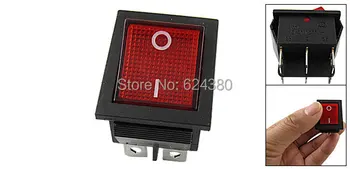 

1 Pack ( 50 Pcs / Lots ) AC 16A/250V 20A/125V Red Signal Light ON-ON Two 2 Position DPDT 2P2T Snap in Boat Rocker Switch 6 Pin