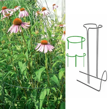 

2pcs Half Round Plant Support Ring Garden Tool Solid Steel Rust Semi-Circular Plant Border Support Wire Hoop Plant Support Frame