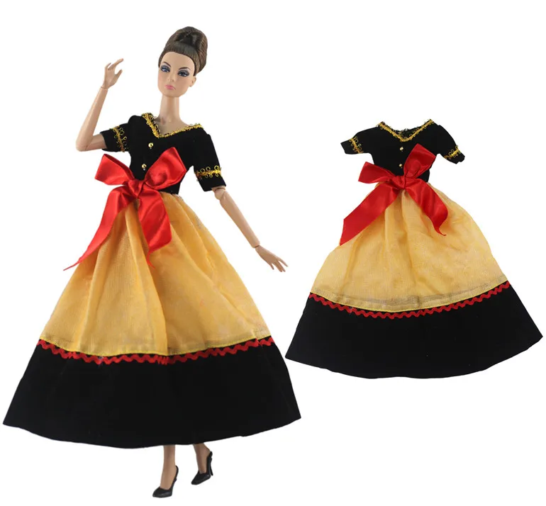 National costume Doll Dress / Cheongsam Party Gown Outfit Clothing Wedding Dress For 1/6 BJD Xinyi FR ST Barbie Doll, New