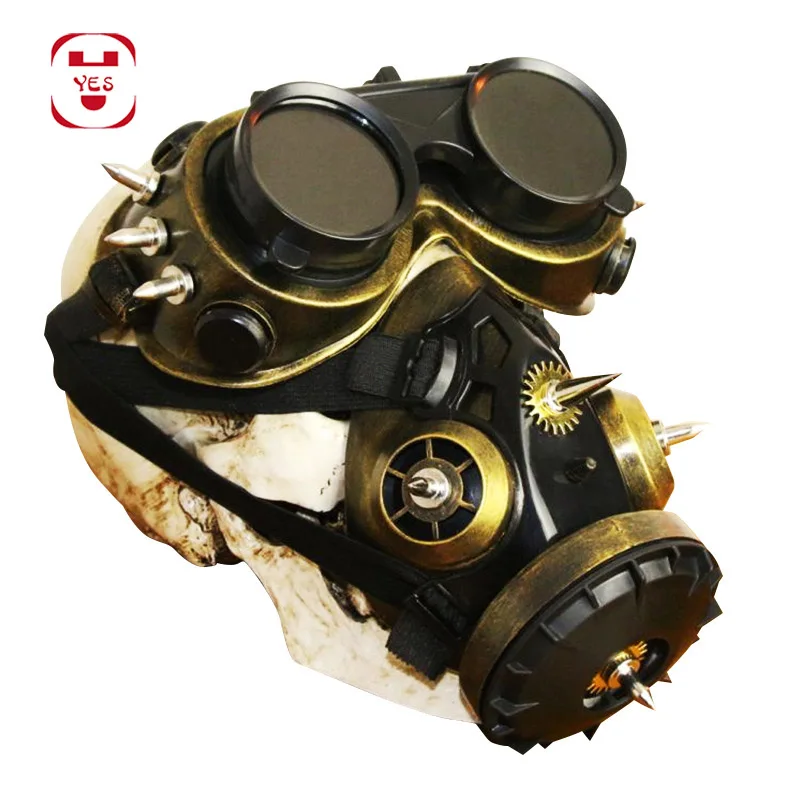 

Retro Steampunk Fashion Personality Gas Mask Goggles Respirator Gothic Anti-Fog Haze Mask Halloween Cosplay Props Gift