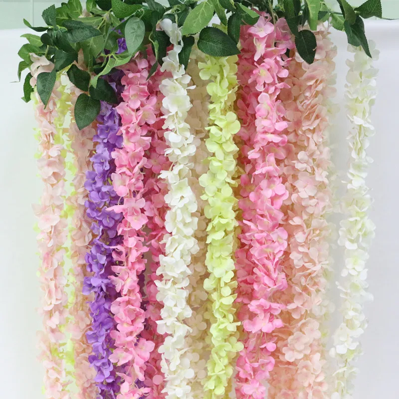 JAROWN Artificial Wisteria Wedding Decorations Flower Vines Silk Flowers For Wedding Home Party DIY Decor Accessories (7)