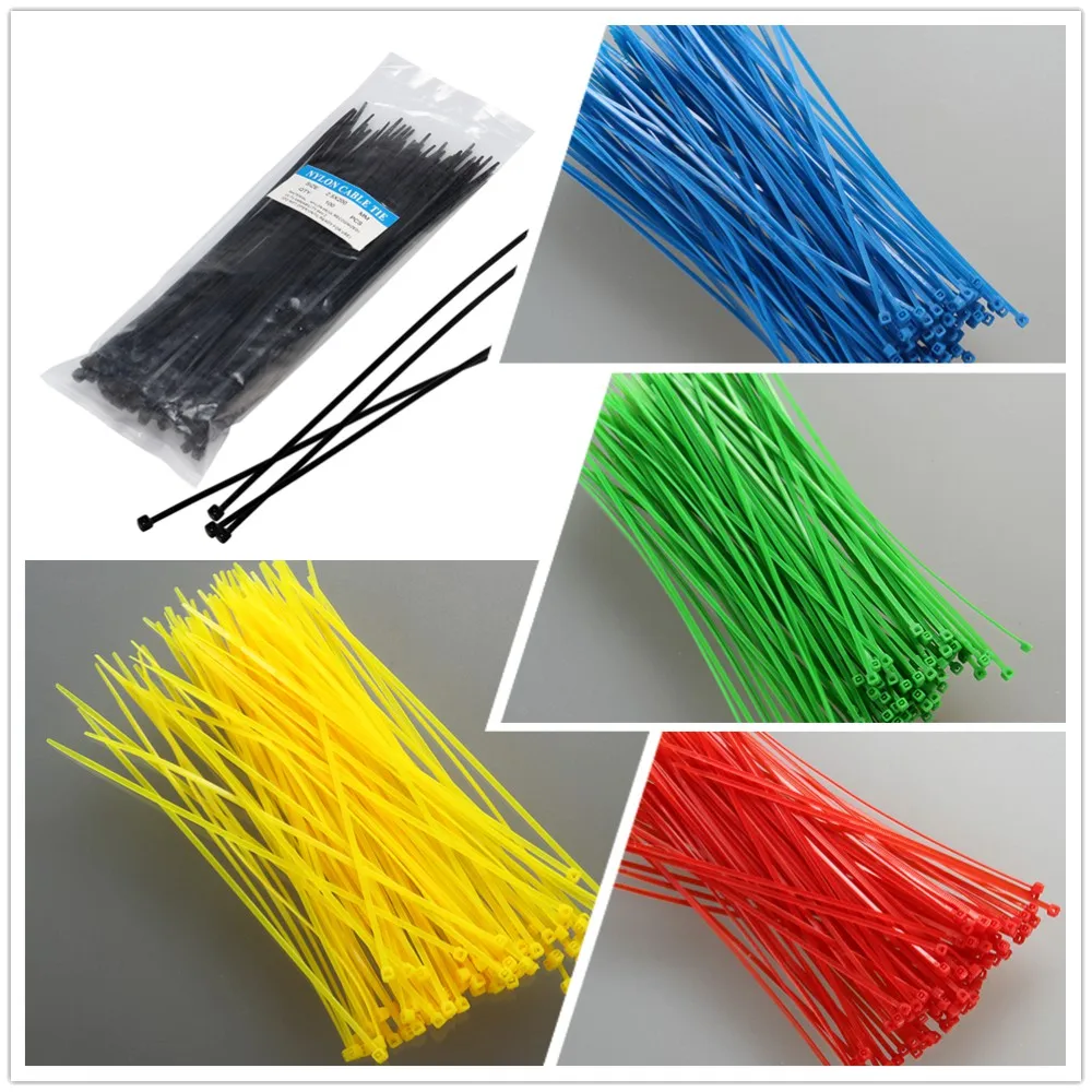 

500QTY Clamps Plastic Hose Tie Self-Locking Cable Tie 2.5*200mm Zip Ties Ties For Wires Bridas De Plastico