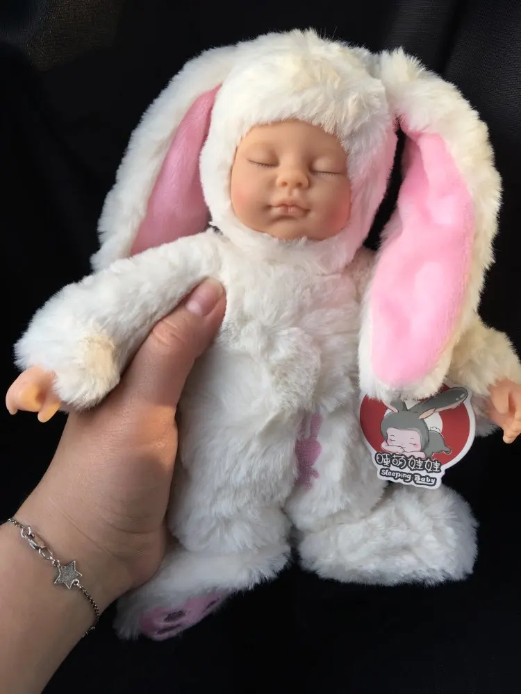 [Топ] 25 см куклы для моделирования и Reborn baby doll сна успокоить Мода Кролик Кукла Плюшевые игрушки Мягкие детский подарок