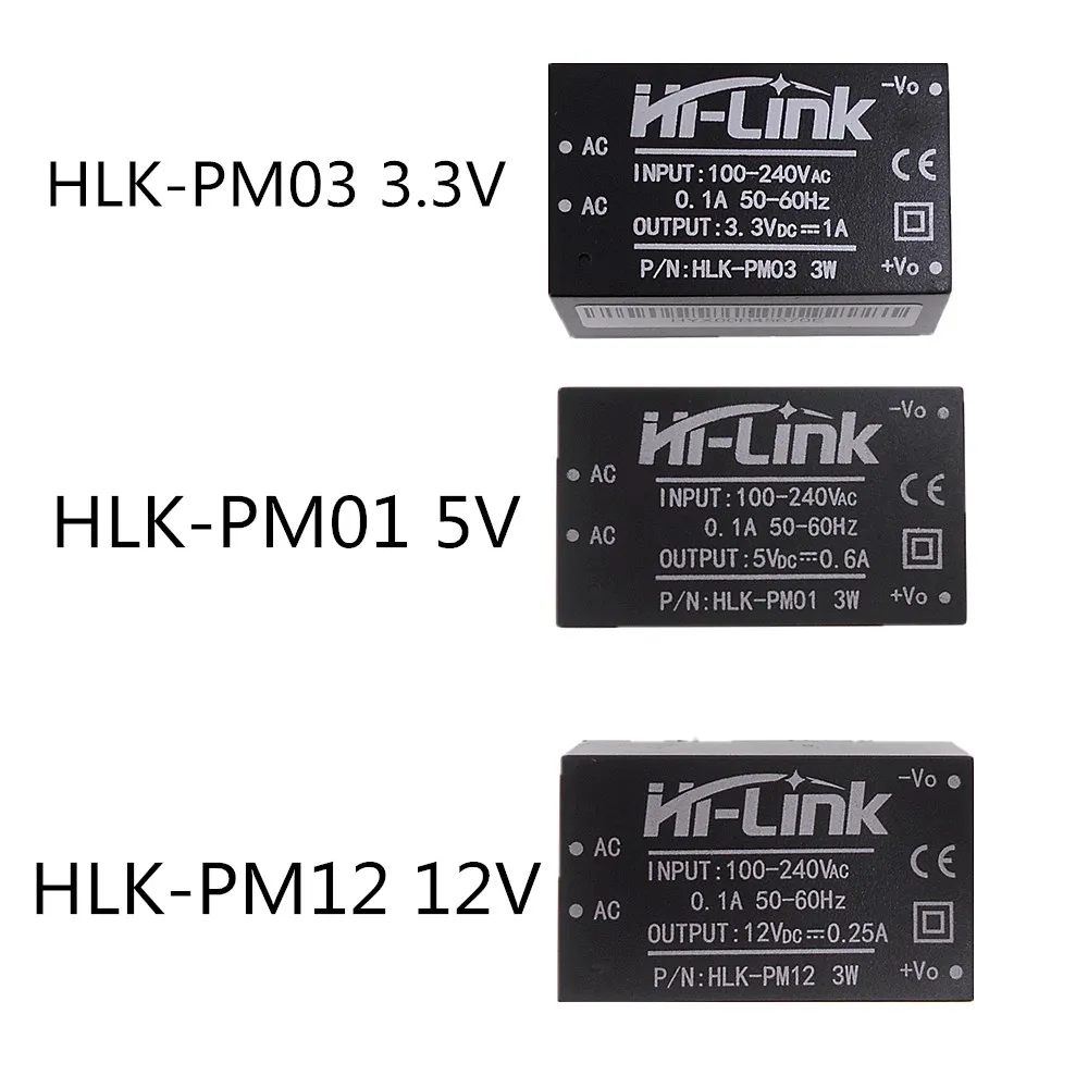 HLK-PM01 HLK-PM12 HLK-PM03 совершенно аппарат не Привязанный к оператору сотовой связи HI-Link AC-DC изолированный понижающий модуль питания 220v to3.3/5/12 V умный дом