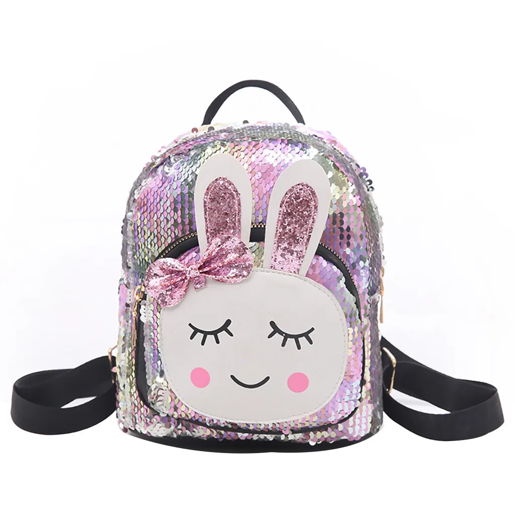 

Rabbit Sequin Backpack Personality Children's Fashion Lovely Interesting Cloud Kindergarten Schoolbag Student Cartoon Bag