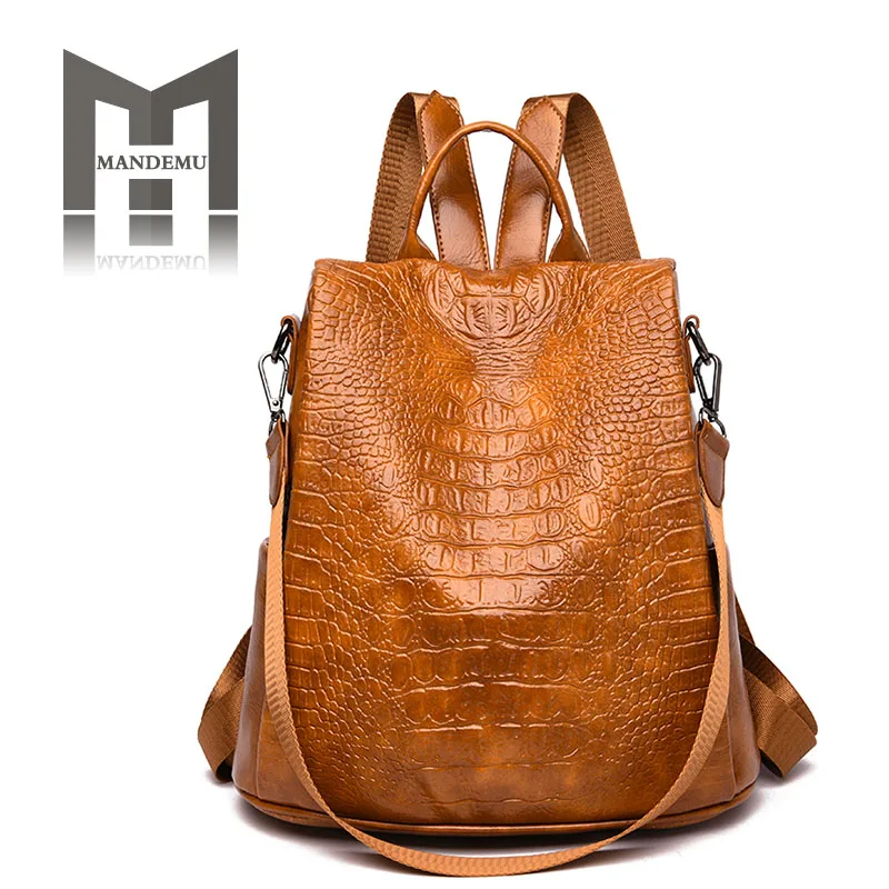 

New fashion women casual eather backpack 2019 high quality vintage backpacks female larger capacity youth school shoulder bags