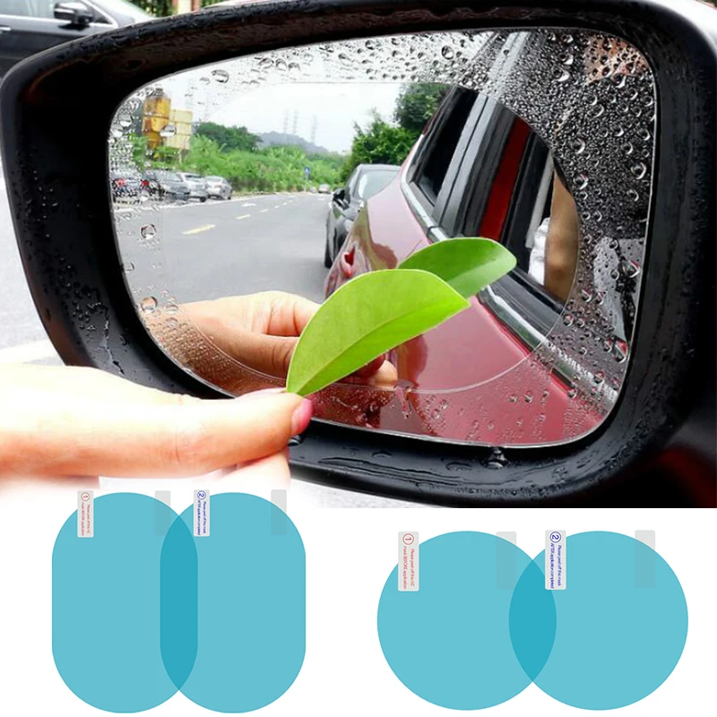 

2PCS Car Rearview Mirror Protective Film Anti Fog Window Clear Rainproof Rear View Mirror Protective Soft Film Auto Accessories