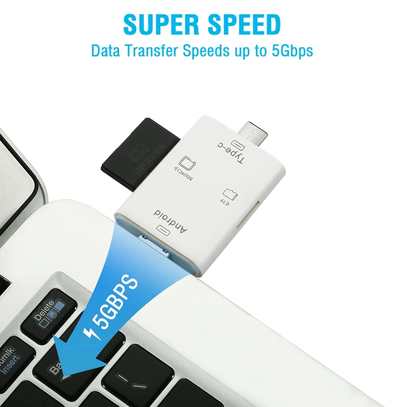 

3 in 1 Multifunctional Card Readers OTG Type-C USB Mirco USB Port SD TF Card Reader for Mac Android Phones Tablets Type C Device
