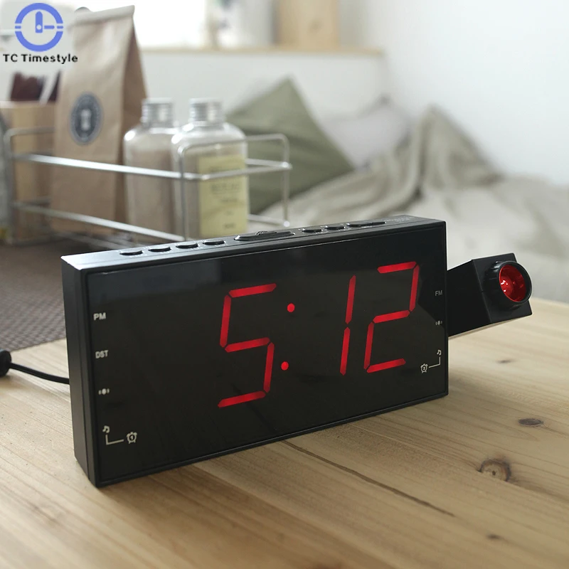 Creative Bedroom Projection Alarm Clock Radio Clock Radio ...